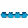 NHX 17mm Aluminum Wheel Hub Hex Nut Anti-Dust Cover Blue 4PCS