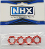 NHX Aluminum 17mm Wheel Hex Nuts Red 4pcs
