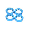 NHX Aluminum 17mm Wheel Hex Nuts Blue 4pcs