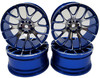 NHX 14 Spoke Aluminum Wheel Rim 12mm Hex 1/10 On Road Blue 4pcs