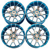 NHX RC 14 Spoke Aluminum Wheel Rim 12mm Hex 1/10 On Road Blue 4pcs