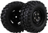 NHX RC 1.9" Crawler Wheel Rims with Tires 3.7" Outer Diamter 1/10 12mm Hex Black