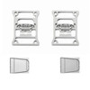 GPM R/C Accessories / Taillight Cover Style B Silver : SCX10 III Jeep Wrangler