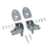 GPM Aluminum Front Knuckle Arms - Grey : Axial SCX10 III / Capra 1.9 UTB