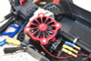 GPM Aluminum Motor Heatsink w/ Cooling Fan Red : 1/10 4S Kraton / 3S Senton