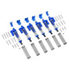 GPM Alum L-Shape Piggy Back Spring Dampers 90mm+Adj Damper Mount Blue : TRX-6