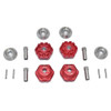 GPM Aluminum Wheel Hub Hex +10mm Red : 1/10 Maxx 4WD Monster Truck