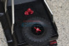 GPM Alum Spare Tire Support Mount+Spare Tire Locking Red : TRX-4/6 - SCX10 II/III