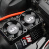 Yeah Racing YA-0643RD Alum 540/550 Motor Heat Sink w/ Twin Tornado High Speed Fan Red