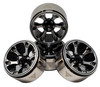 NHX RC 1.9" Aluminum Beadlock Crawler Wheels Rims -Black/Silver 4pcs