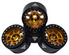 NHX RC 2.2'' Aluminum Beadlock Crawler Wheels Rims - Gold / Black 4pcs/set