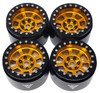NHX RC 2.2'' Aluminum Beadlock Crawler Wheels Rims - Gold / Black 4pcs/set