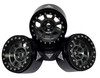 NHX RC 2.2'' Aluminum Beadlock Crawler Wheels Rims Grey/Black (4)