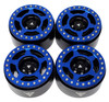 NHX RC 2.2'' Aluminum Beadlock Crawler Wheels Rims -Blue/Black 4pcs/set