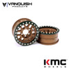 Vanquish VPS07746 1.9 Aluminum KMC XD229 Machete V2 Beadlock Bronze Wheels (2)