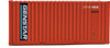 Walthers 20' Corrugated Container w/ Flat Panel Genstar Orange/Blue/White HO Scale