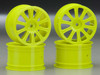 JConcepts 3306Y Rulux Rear Wheels Yellow (4) RC10B4