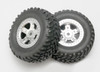 Traxxas 7073 SCT Tires w/ Beadlock Chrome Wheels