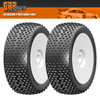 GRP GBX05B 1:8 Buggy ATOMIC B Medium Mounted Tires w/ White Wheel (2) : F/R