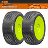 GRP GBY07B 1:8 Buggy EASY B Medium Mounted Tires w/ Yellow Wheel (2) : F/R
