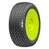 GRP GBY07B 1:8 Buggy EASY B Medium Mounted Tires w/ Yellow Wheel (2) : F/R