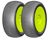GRP GBY09B 1:8 Buggy SONIC B Medium Mounted Tires w/ Yellow Wheel (2) : F/R