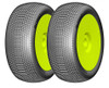 GRP GBY09X 1:8 Buggy SONIC X ExtraSoft Mounted Tires w/ Yellow Wheel (2) : F/R