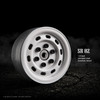 Gmade GM70176 1.9 " SR02 Beadlocks Wheels (Gloss white) 2pcs for 1.9inch Size Tires
