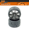 GRP GWX03-M1 1:5 TC W03 SLICK M1 ExtraSoft Belted Tire w/ Black Wheel (2)