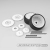 JConcepts 3113-19 Speed Fangs Tires Mounted White Wheels (2) w/12&17mm Adaptors
