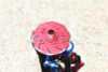 GPM Alum +6mm Hex w/ Brake Disk & w/ Silver Lining (4Pcs) Red : Infraction