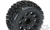 Pro-Line 1178-10 Badlands 3.8" All Terrain Tires Mounted w/ Black Wheels : F/R