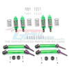 GPM F/R Alum Shocks+Steel #45 Axles+Spring Steel Hex Green : Rustler 4x4 VXL