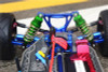 GPM F/R Alum Shocks+Steel #45 Axles+Spring Steel Hex Green : Rustler 4x4 VXL