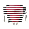 GPM Aluminum Adjustable Tie Rods - Red : Axial 1/10 SCX10 III JT Gladiator