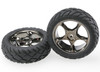 Traxxas 2479A Front Tracer 2.2" Black Chrome Wheels w/ Anaconda Tires