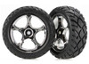 Traxxas 2479R Front Tracer 2.2" Chrome Wheels w/ Anaconda Tire (2)