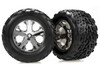 Traxxas 3669 2.8" Front Chrome Wheels w/Talon Tire (2) Stampede