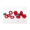 Traxxas 5353R Red Anodized 14mm to 17mm Conversion Splined Wheel Hex Hubs / Nuts (4)