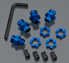 Traxxas 5853X Wheel Hub Set 17mm Short(2) Long(2) Blue Slash 2WD