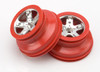 Traxxas 5874A Wheels SCT Satin Chrome Dual Profile Front (2)