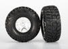 Traxxas 5976 Tire & Wheel Assembly Glued Fr/Re (2)