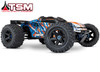 Traxxas 8672A Tires & Wheels Orange w/ Foam Inserts (2) : E-Revo VXL Brushless