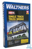 Walthers 933-3185 Single-Track Railroad Truss Bridge Kit - 20 x 3-1/4 x 5" : HO Scale