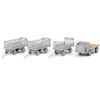 Walthers 949-4141 Baggage Tractor (1) & (3) Trailers Plastic Kit Non-Powered HO Scale