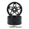 Yeah Racing WL-0147BK 1.9 Aluminum CNC 5 Spoke Beadlock Rim (2pcs)