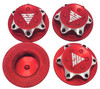 NHX RC 1/8 17mm Aluminium Wheel Nuts (4) Red