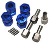 NHX Wheel Hex Adaptor Extensions 12x15mm Blue (4pc)