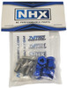 NHX Wheel Hex Adaptor Extensions 12x15mm Blue (4pc)