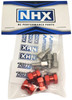 NHX Wheel Hex Adaptor Extensions 12x15mm Red (4pc)